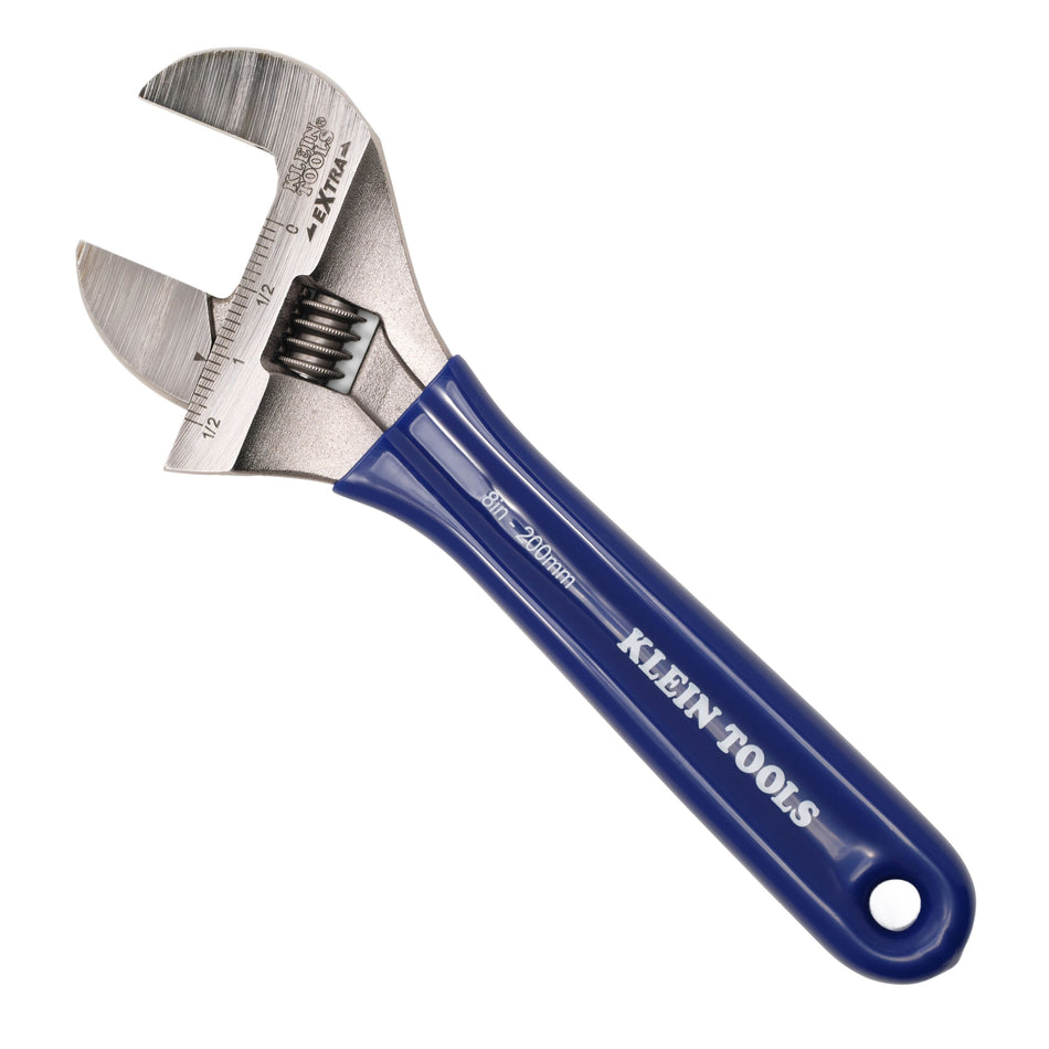 Klein Tools D509-8 Adjustable Wrench, Extra-Wide Jaw, 8-Inch