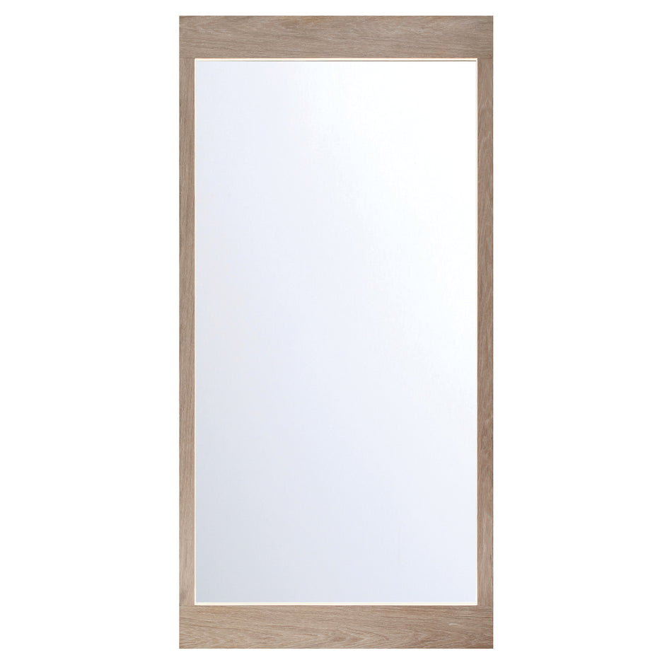 Eurofase Mogano 30" x 60" LED Mirror, White Oak, front view