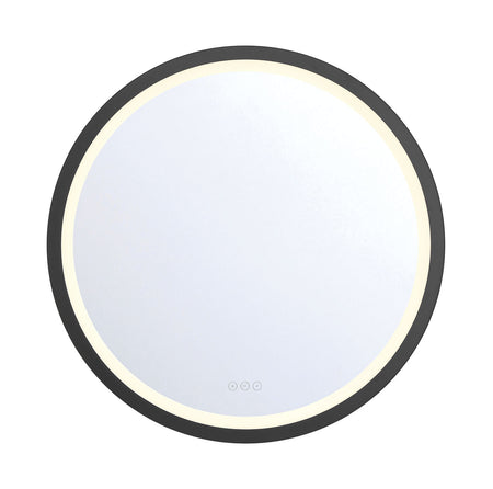 Eurofase Artell 32" x 32" LED Mirror, Brushed Black, front view