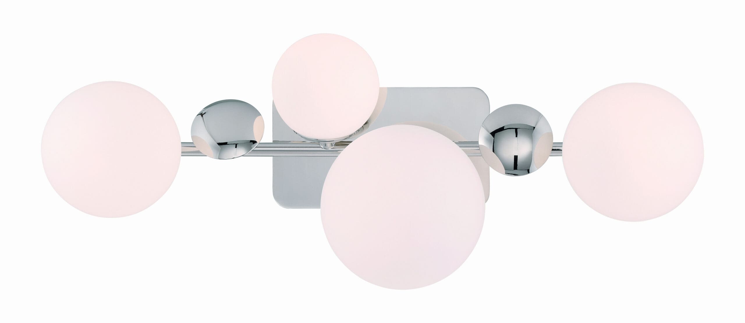 Eurofase Vine 4-Light LED Vanity, Polished Nickel with Opal Glass, front view