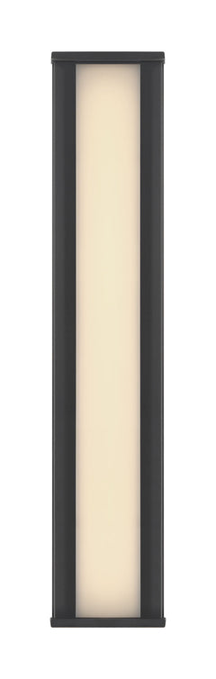 Eurofase Dulton 24" LED Outdoor Wall Light, Matte Black with Smoked Glass, front view