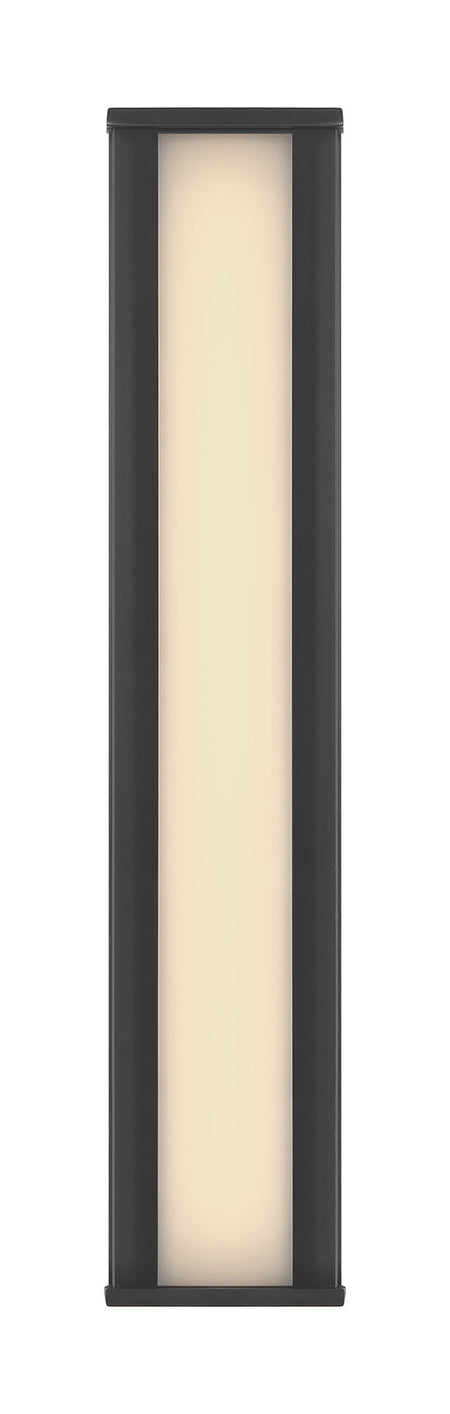 Eurofase Dulton 24" LED Outdoor Wall Light, Matte Black with Smoked Glass, front view
