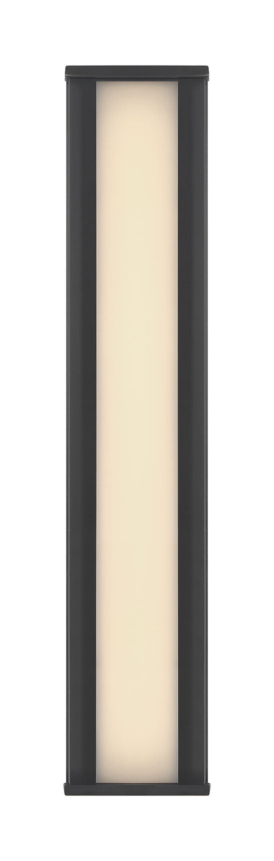 Eurofase Dulton 24" LED Outdoor Wall Light, Matte Black with Smoked Glass, front view