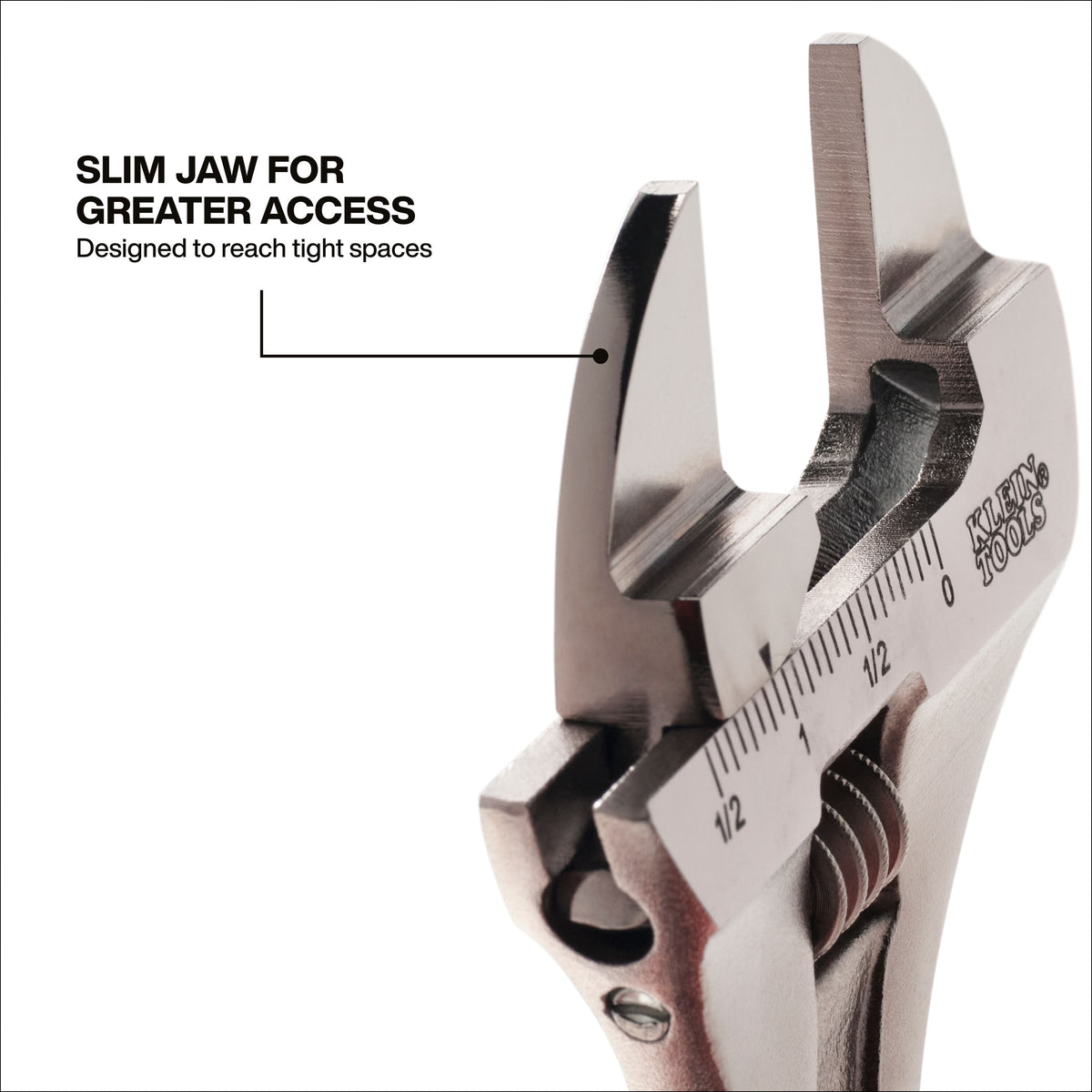Slim-Jaw Adjustable Wrench, 8-Inch