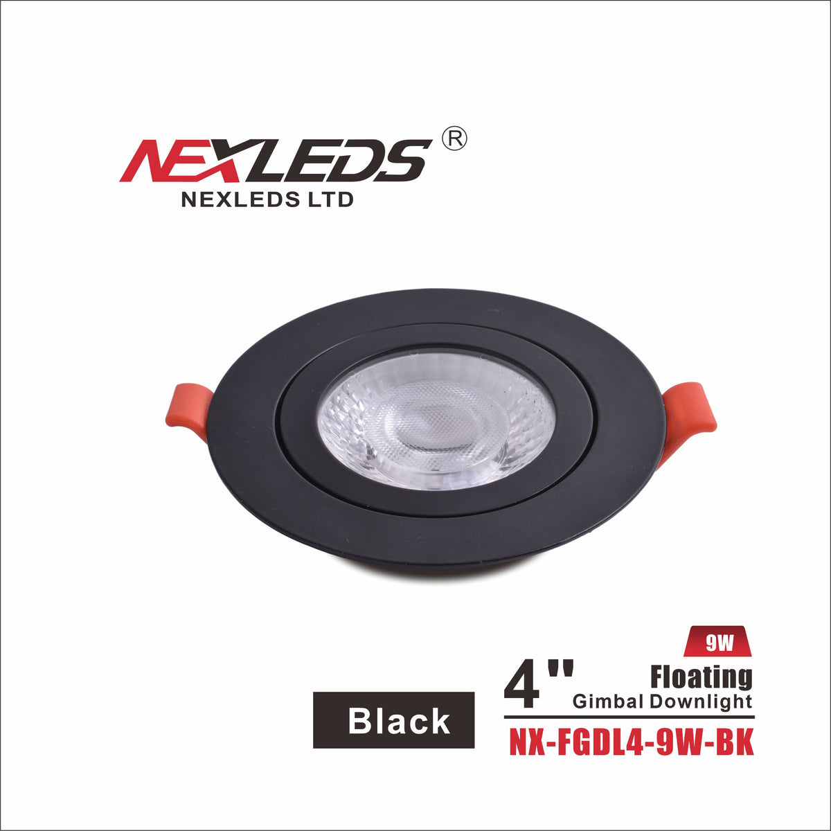 4 inch Floating Gimbal Downlight 5CCT Black - Maple Electric Supply 