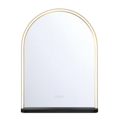 Eurofase Serin 24" x 32" LED Mirror, Gold-Black Mix, front view