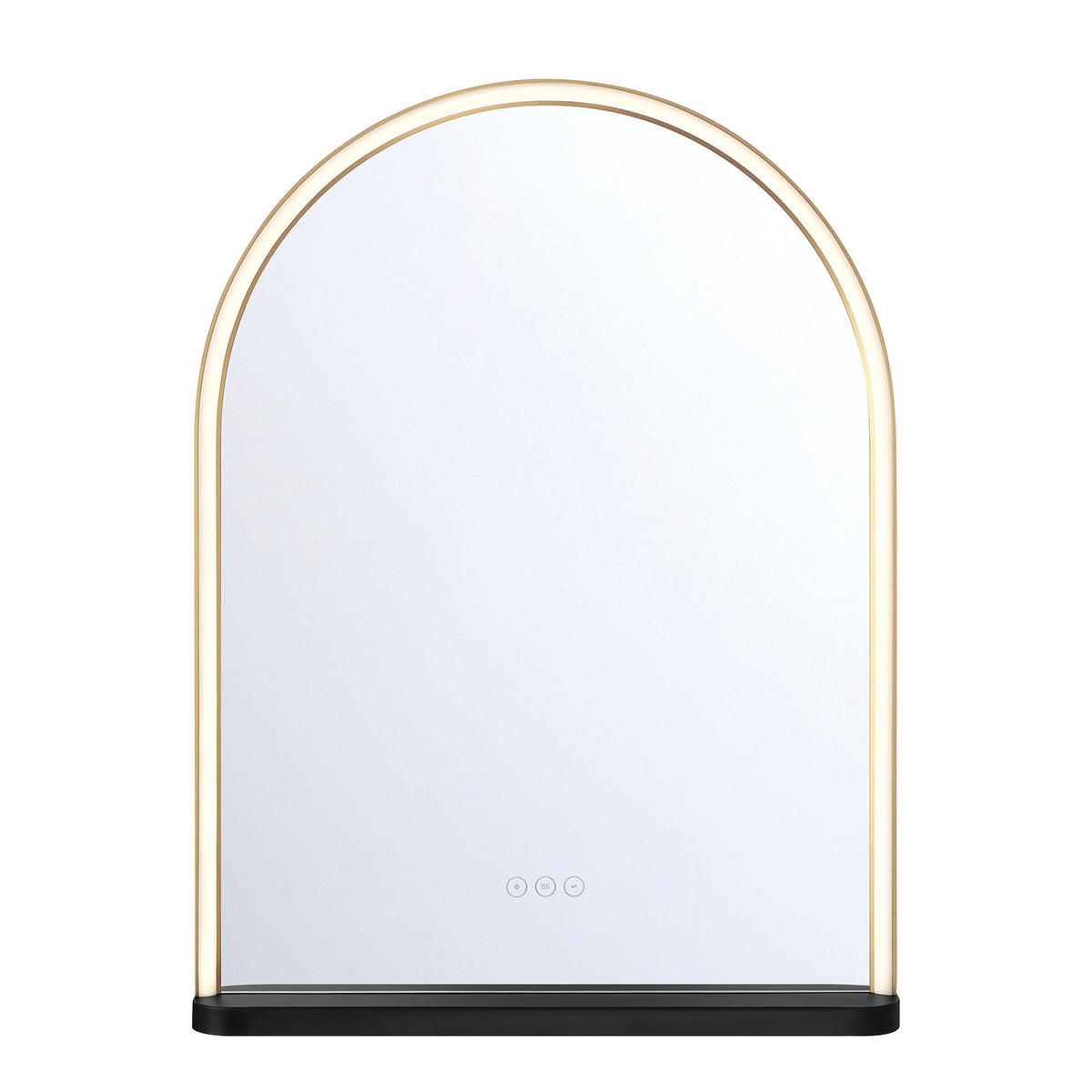 Eurofase Serin 24" x 32" LED Mirror, Gold-Black Mix, front view