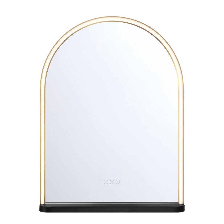 Eurofase Serin 24" x 32" LED Mirror, Gold-Black Mix, front view