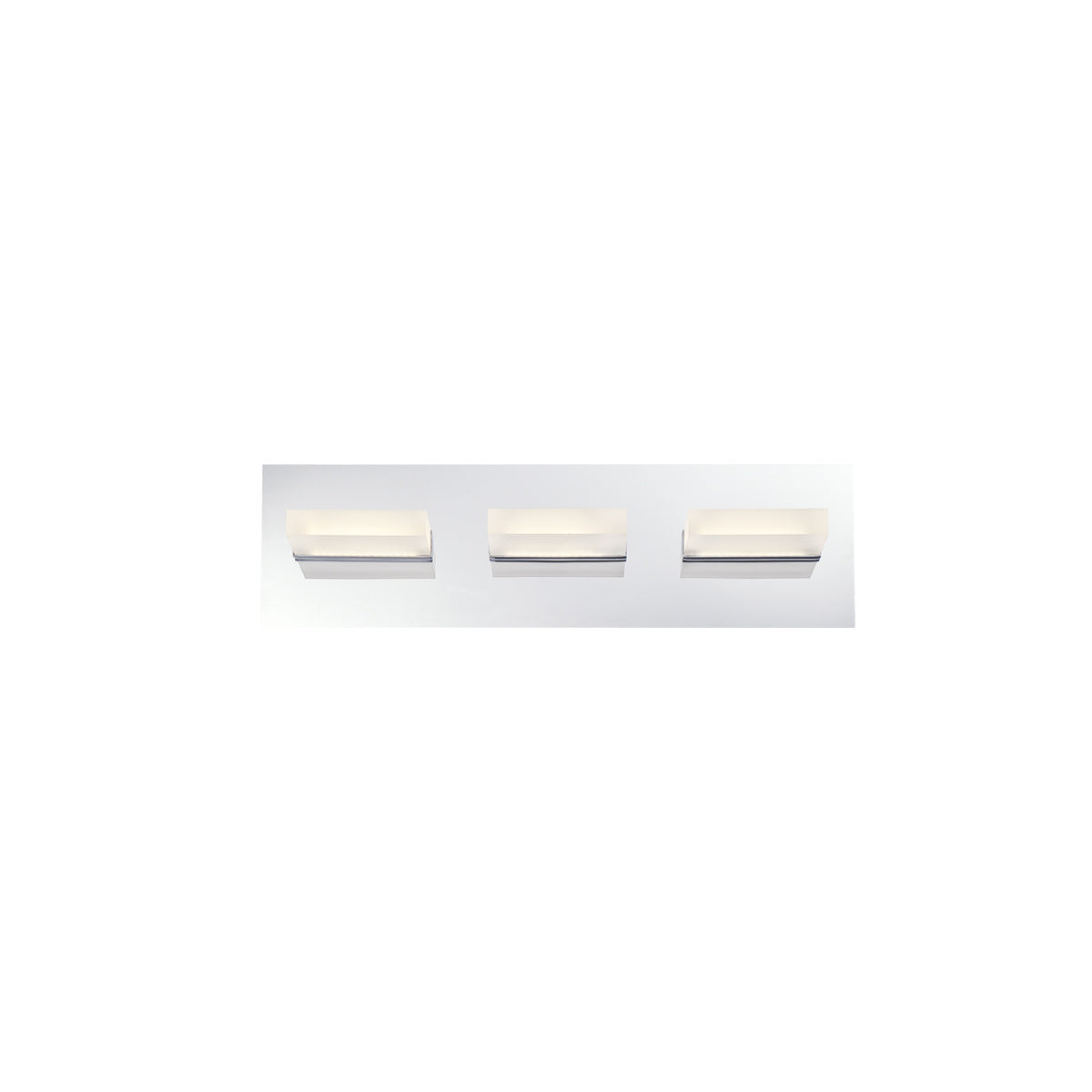 Eurofase Olson 18" 3-Light LED Vanity, Chrome, front view