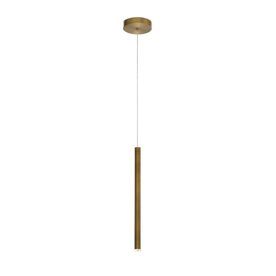 Eurofase Navada 16" LED Pendant, Brushed Brass, front view