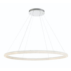 Eurofase Sassi 60" LED Chandelier, Chrome, front view