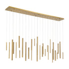 Eurofase Santana 72" 30-Light LED Chandelier, Antique Brass
