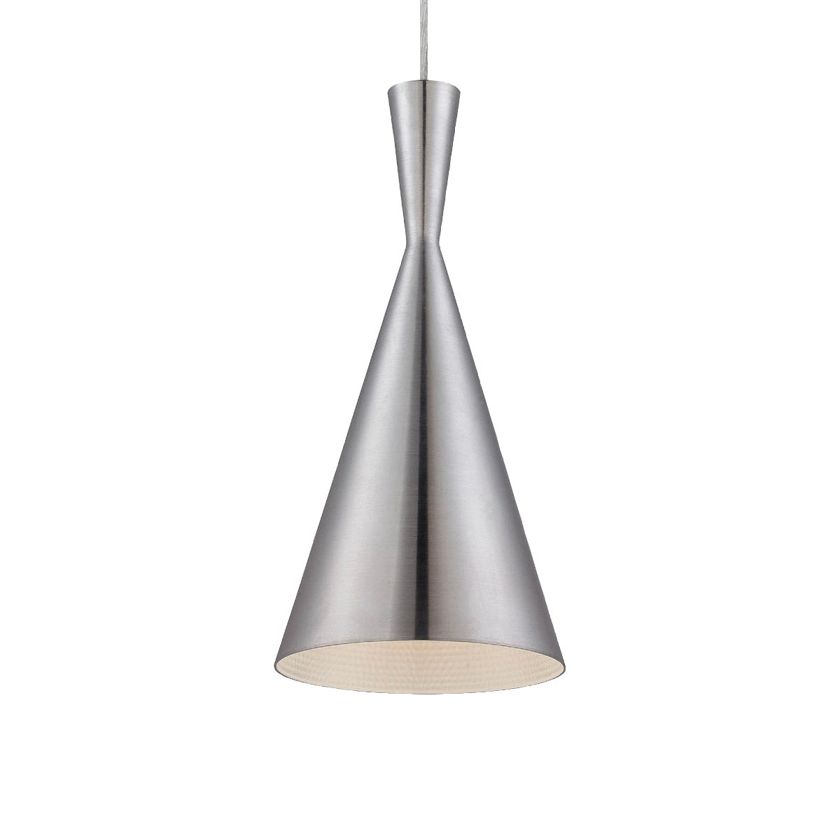 Eurofase Bronx 16" Pendant, Brushed Nickel with Nickel Aluminum, front view