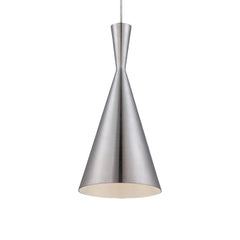 Eurofase Bronx 16" Pendant, Brushed Nickel with Nickel Aluminum, front view