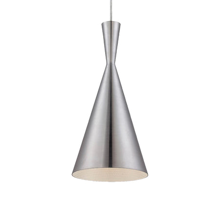Eurofase Bronx 16" Pendant, Brushed Nickel with Nickel Aluminum, front view