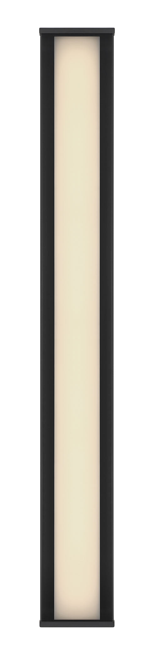 Eurofase Dulton 42" LED Outdoor Wall Light, Matte Black with Smoked Glass, front view