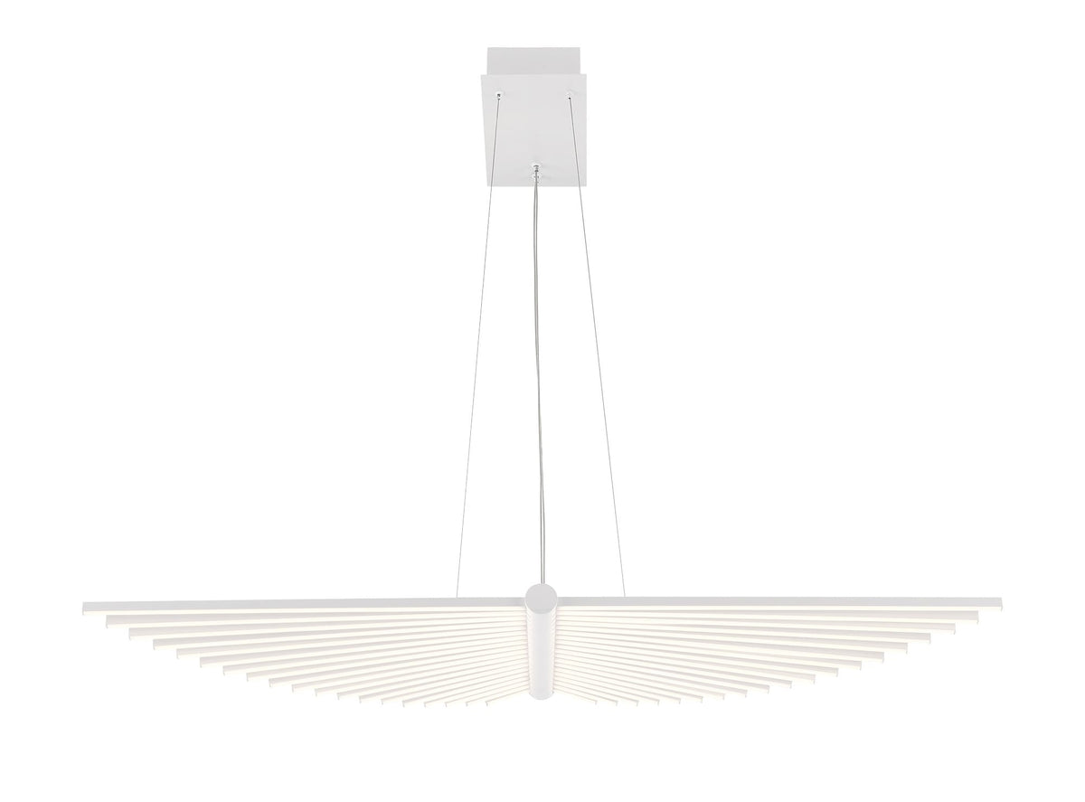 Eurofase Seraph 39" LED Chandelier, Matte White, front view