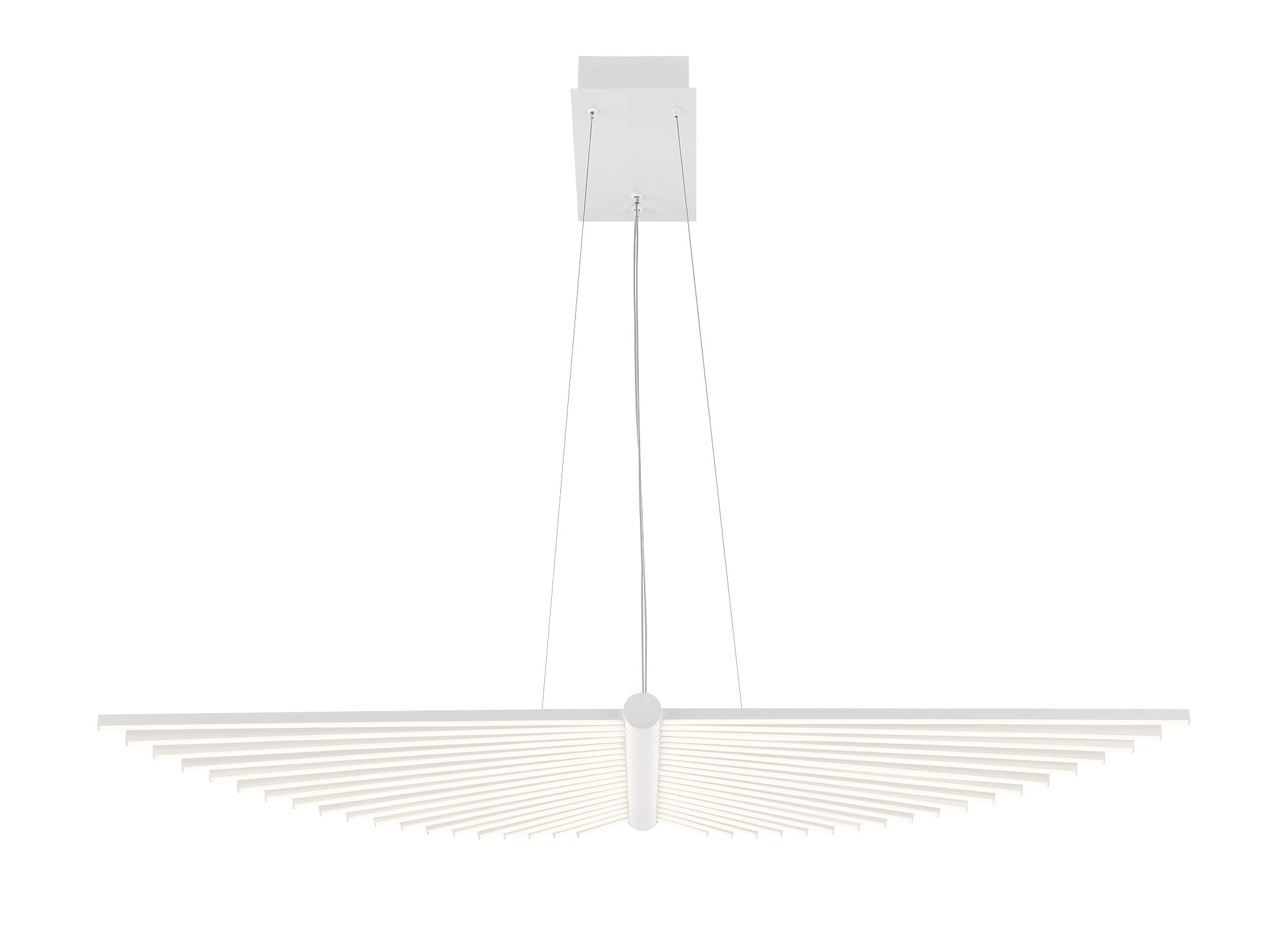 Eurofase Seraph 39" LED Chandelier, Matte White, front view