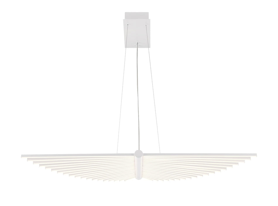 Eurofase Seraph 39" LED Chandelier, Matte White, front view
