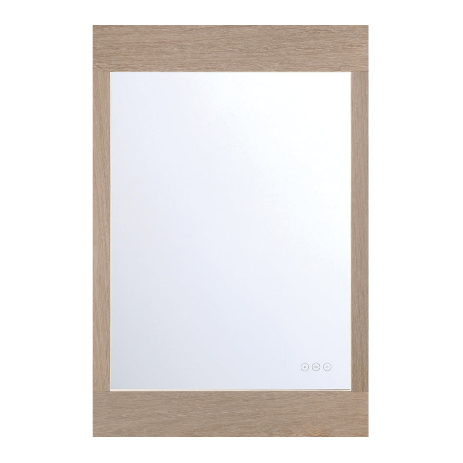 Eurofase Mogano 24" x 36" LED Mirror, White Oak, front view