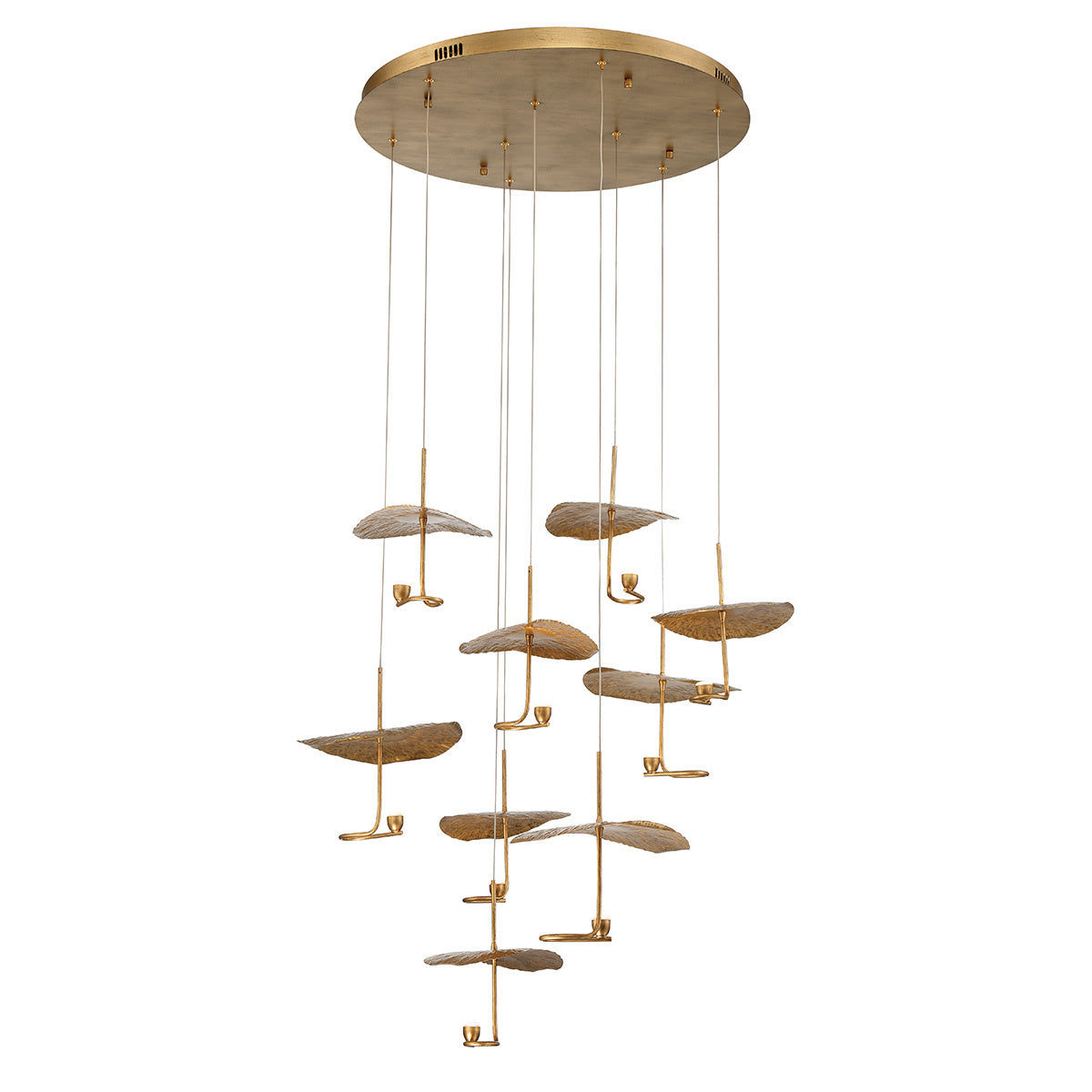 Eurofase Lagatto 36" 9-Light LED Chandelier, Oil Rubbed Bronze, front view