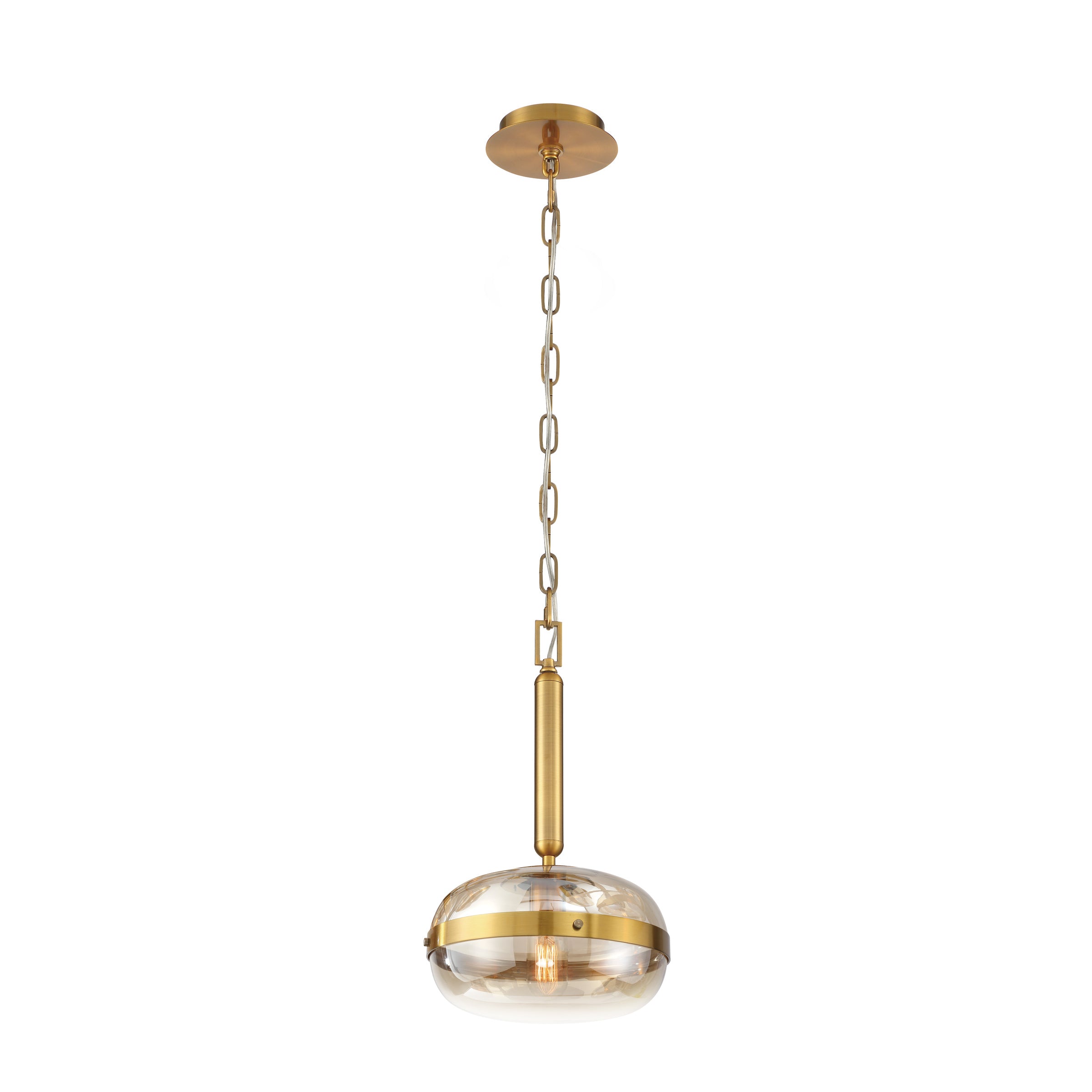 Eurofase Nottingham 18" Pendant, Antique Brass, front view