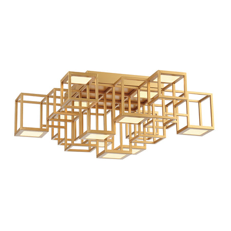 Eurofase Ferro 25" 13-Light LED Flush Mount, Matte Gold, front view
