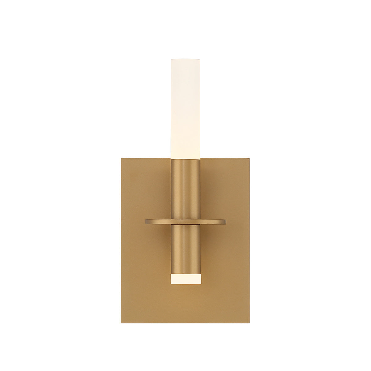 Eurofase Torna 5.25" LED Vanity, Gold with White Acrylic, front view