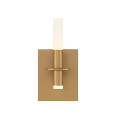 Eurofase Torna 5.25" LED Vanity, Gold with White Acrylic, front view