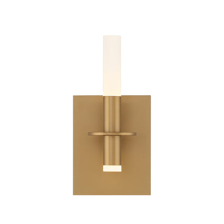 Eurofase Torna 5.25" LED Vanity, Gold with White Acrylic, front view