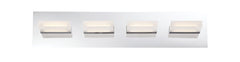 Eurofase Olson 24" 4-Light LED Vanity, Chrome, front view
