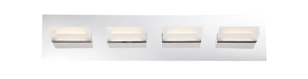 Eurofase Olson 24" 4-Light LED Vanity, Chrome, front view