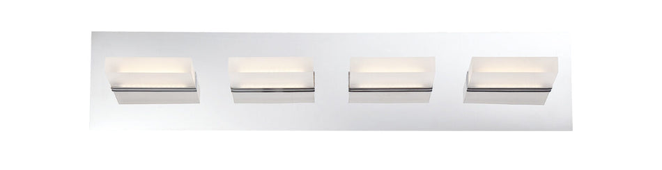 Eurofase Olson 24" 4-Light LED Vanity, Chrome, front view