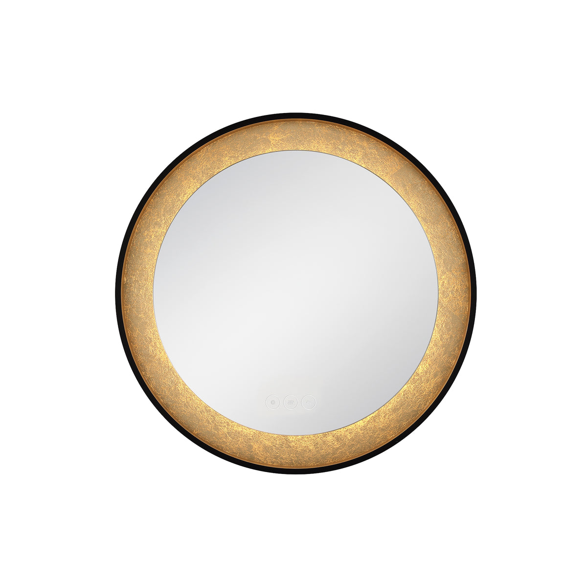 Eurofase Anya 30" x 30" LED Mirror, Anodized Black, front view