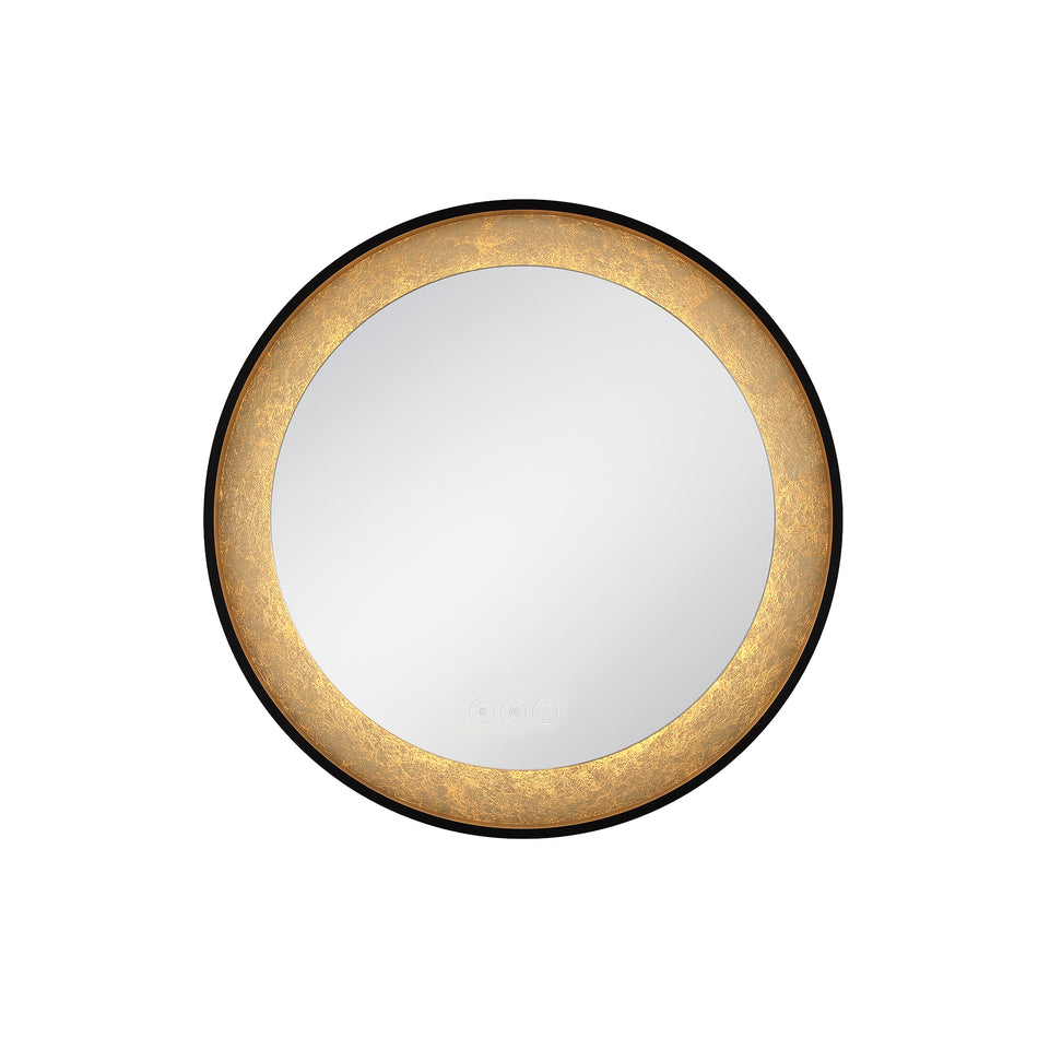 Eurofase Anya 30" x 30" LED Mirror, Anodized Black, front view