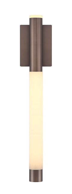 Eurofase Ronda 24" LED Wall Sconce, Harlow Bronze with Alabaster, front view
