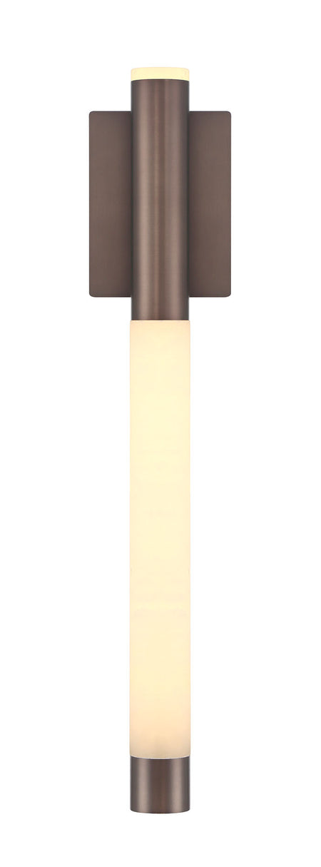 Eurofase Ronda 24" LED Wall Sconce, Harlow Bronze with Alabaster, front view