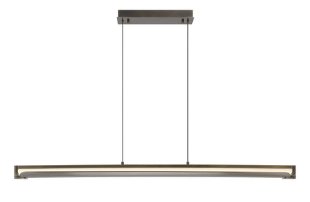 Eurofase Neoness 50" LED Chandelier, Weathered Brass with Smoked Glass, front view