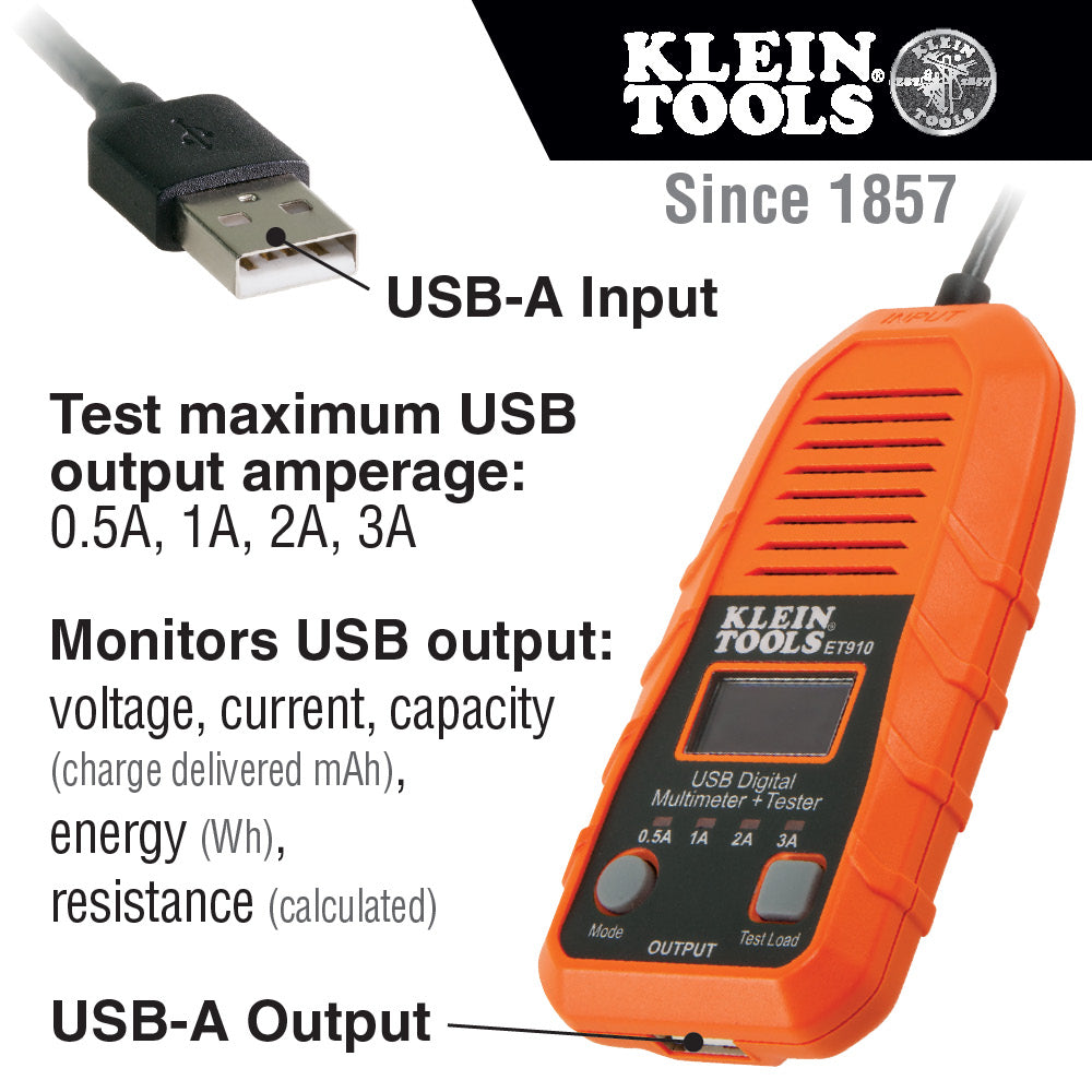 USB Digital Meter and Tester, USB-A (Type A)