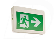 LED Running Man Exit Sign, Thermoplastic Single and Double Sided