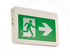 LED Running Man Exit Sign, Thermoplastic Single and Double Sided, Tapered Body Design