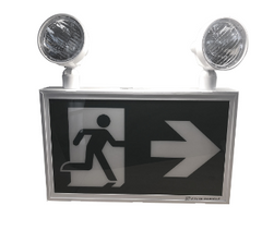 LED Running Man Exit Sign with Combo Heads, Metal Frame Single and Double Sided Operation