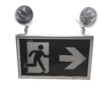 LED Running Man Exit Sign with Combo Heads, Metal Frame Single and Double Sided Operation