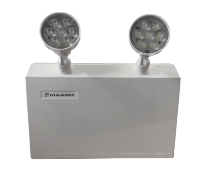 LED Emergency Light Battery Unit, Metal Compact Frame with 2 X 7W Thermoplastic Adjustable Heads - Maple Electric Supply 