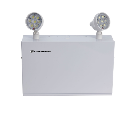 LED Emergency Light Battery Unit, Metal Compact Frame with 2 X 5W Thermoplastic Adjustable Heads - Maple Electric Supply 