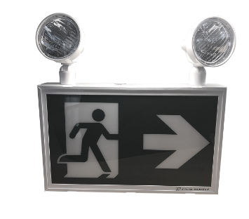 LED Running Man Exit Sign with Combo Heads, Metal Frame Single and Double Sided Operation - Maple Electric Supply 