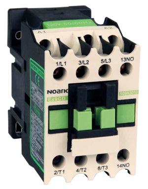 Contactor 9A 5HP 600V 3 pole 1N/O coil 480V 50/60Hz