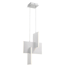Eurofase Coburg 23" LED Pendant, Anodized Silver, front view