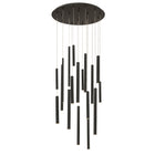 Eurofase Santana 24" 18-Light LED Chandelier, Matte Black