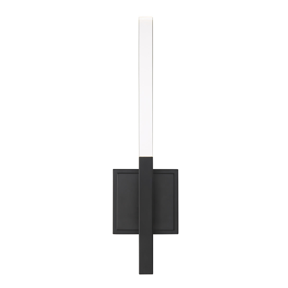 Eurofase Benicio 18" 2-Light LED Wall Sconce, Matte Black with Clear Glass, front view